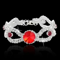 toucheart red luxury brand braceletsbangles for women bracelet silver bridal wedding crystal jewelry vintage bracelet sbr140308