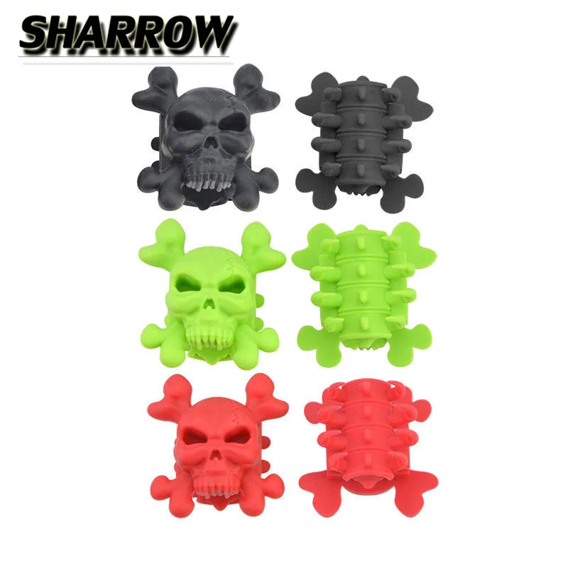 

2pcs Skull Archery Compound Bow Stabilizer Silencer Shock Absorber Limb Dampering Reduce Noice For Hunting Shooting Accessories