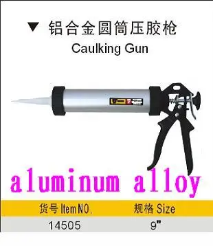 

BESTIR Taiwan mMade Aluminum Alloy Black Paint Handle 9" Cylinder Adhesive Glue Gun Caulking Tool,NO.14505