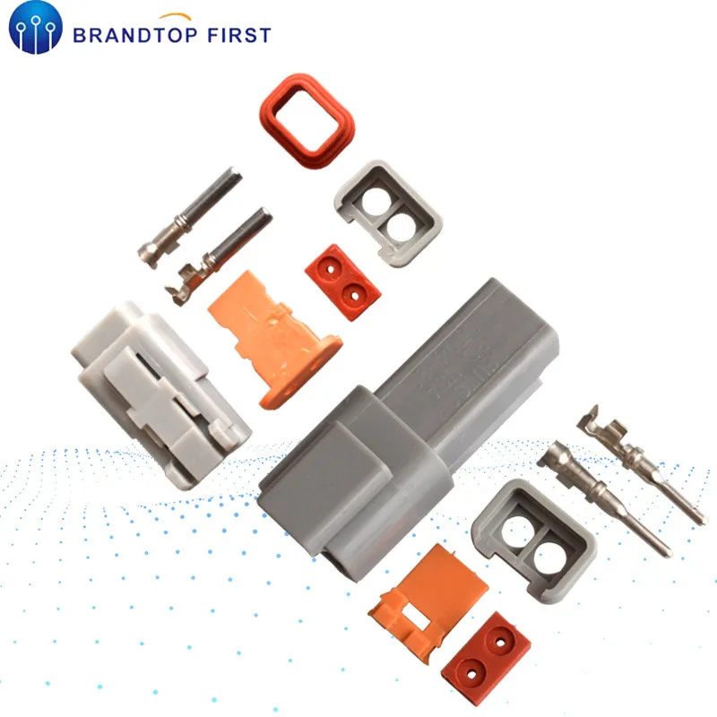 2-контактный женский и мужской водонепроницаемый разъем для электрического