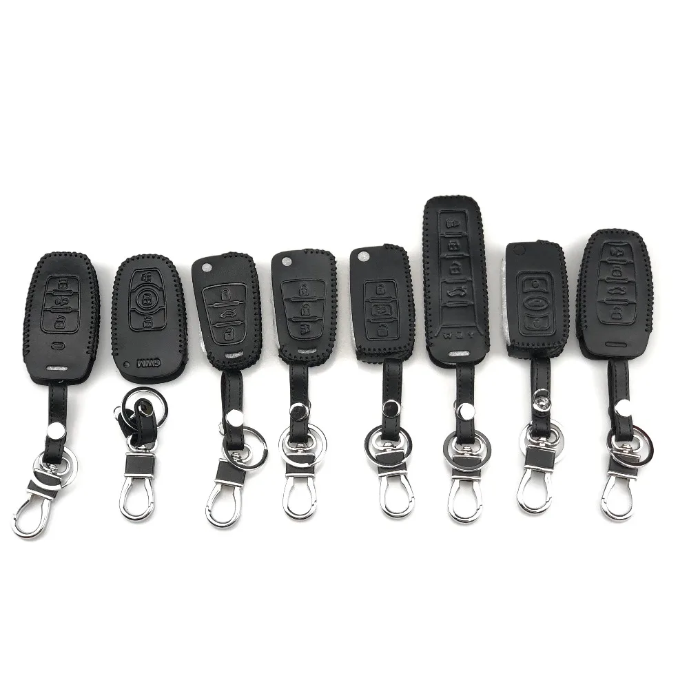 

Car-styling Leather Key Case Key Shell Cover keychain For HAVAL H1 H2 H3 H5 H6 H7 H8 H9 M4 M6 Concept B COUPE F7x SC C30 C50 WEY