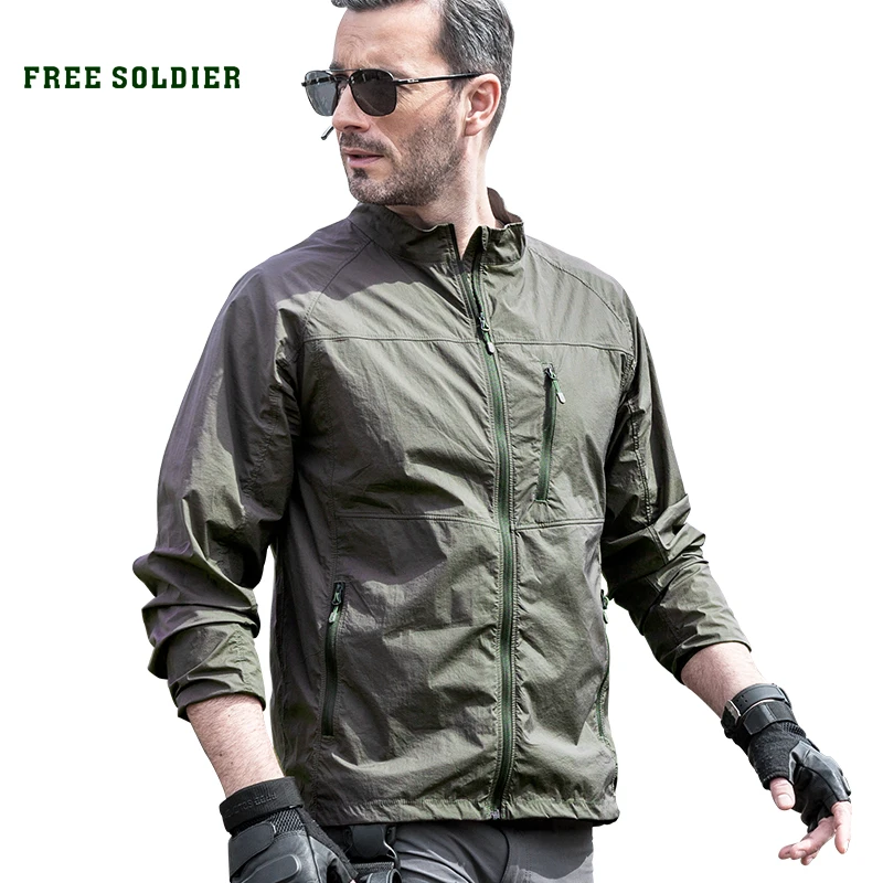 FREE SOLDIER куртка повседневная для города без капюшона с воротником в стиле милитари