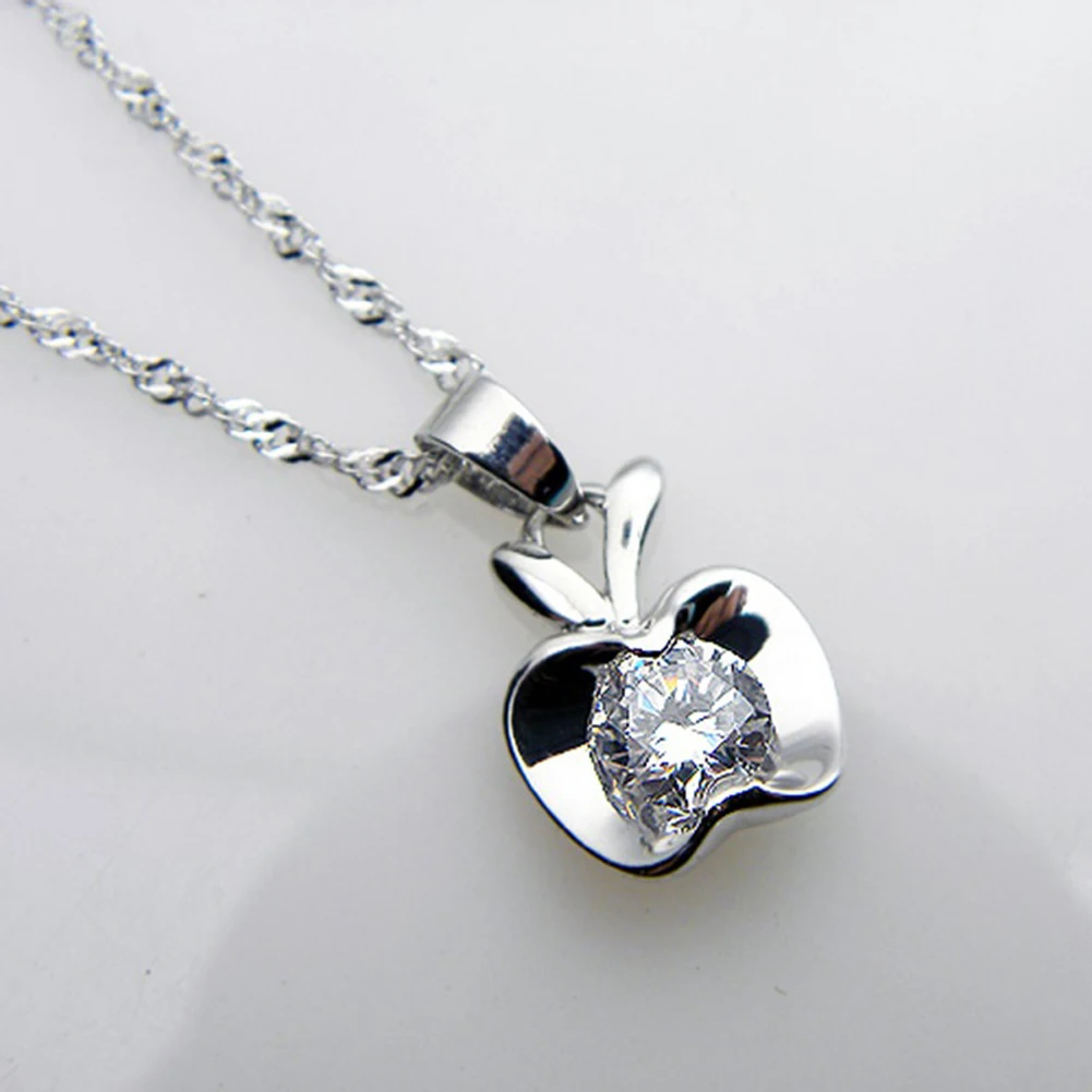 1 шт. Маленькая подвеска в виде яблока серебристого цвета 2x1 3 см|christmas jewelry|jewelry
