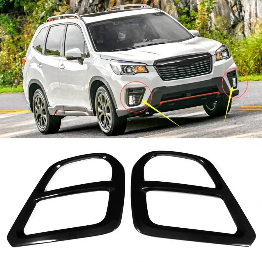 ABS передний противотуманный светильник рамка накладка черный подходит для Subaru Forester SK автомобильные аксессуары декоративные