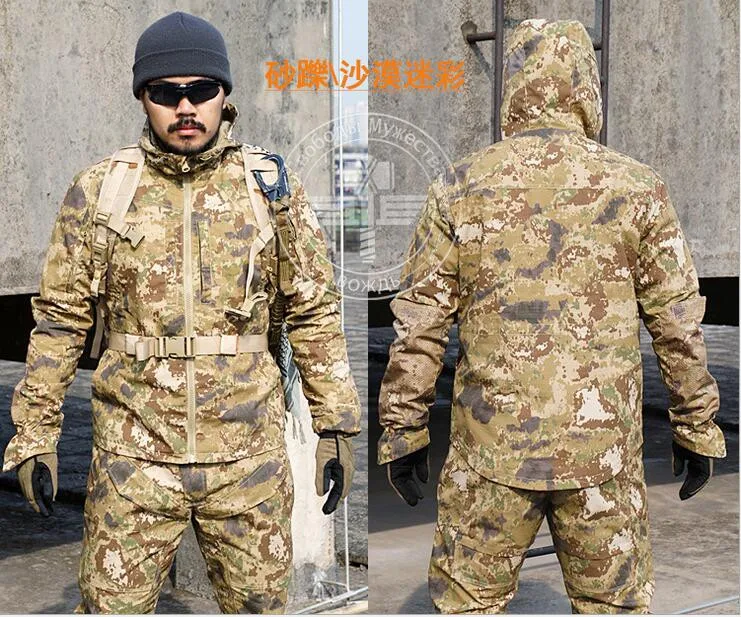 Уличная армейская Военная ghillie Костюмы тактическая грузовая Униформа(куртка+ брюки) Мужская камуфляжная хлопковая куртка брюки спортивная одежда