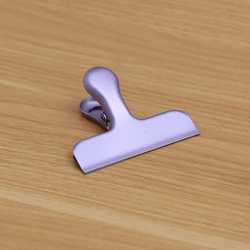 Purple Винтажная папка с зажимом, металлические зажимы для планировщика, розовый, красный, золотой цвет, декоративные канцелярские принадлежности для офиса, школьные канцелярские принадлежности - Цвет: Purple