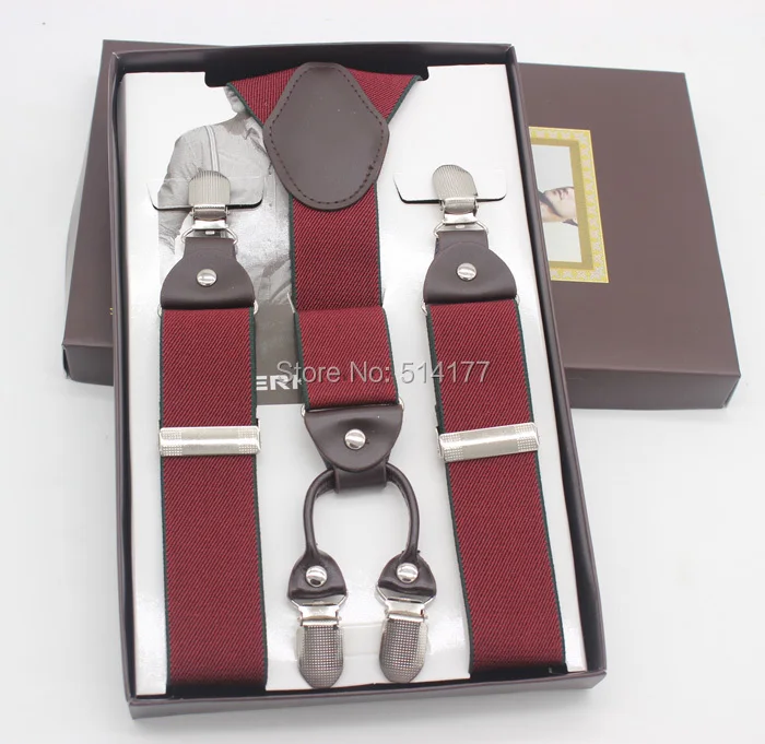 Мужские подтяжки регулируемые с 4 клипсами мужские в подарок аксессуары для