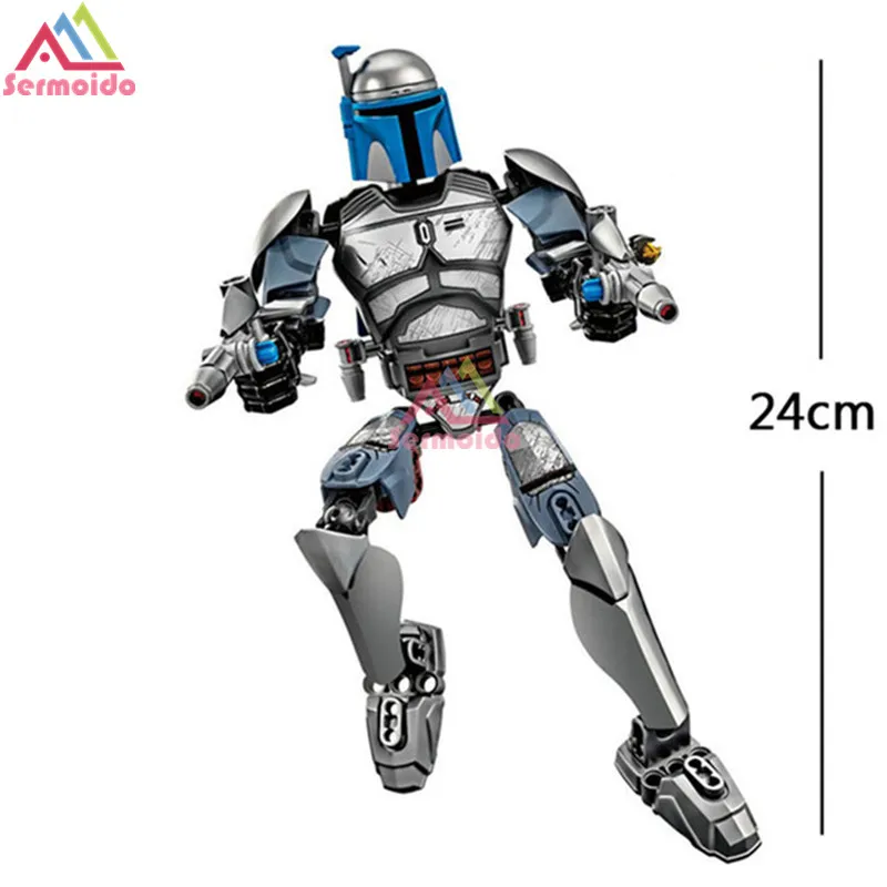 Серый Sermoido Star Wars Rogue One игрушки Jango Phasma Jyn Erso K-2SO Дарт Вейдер общий гривус фигурка игрушка строительные блоки игрушки - Цвет: Серый