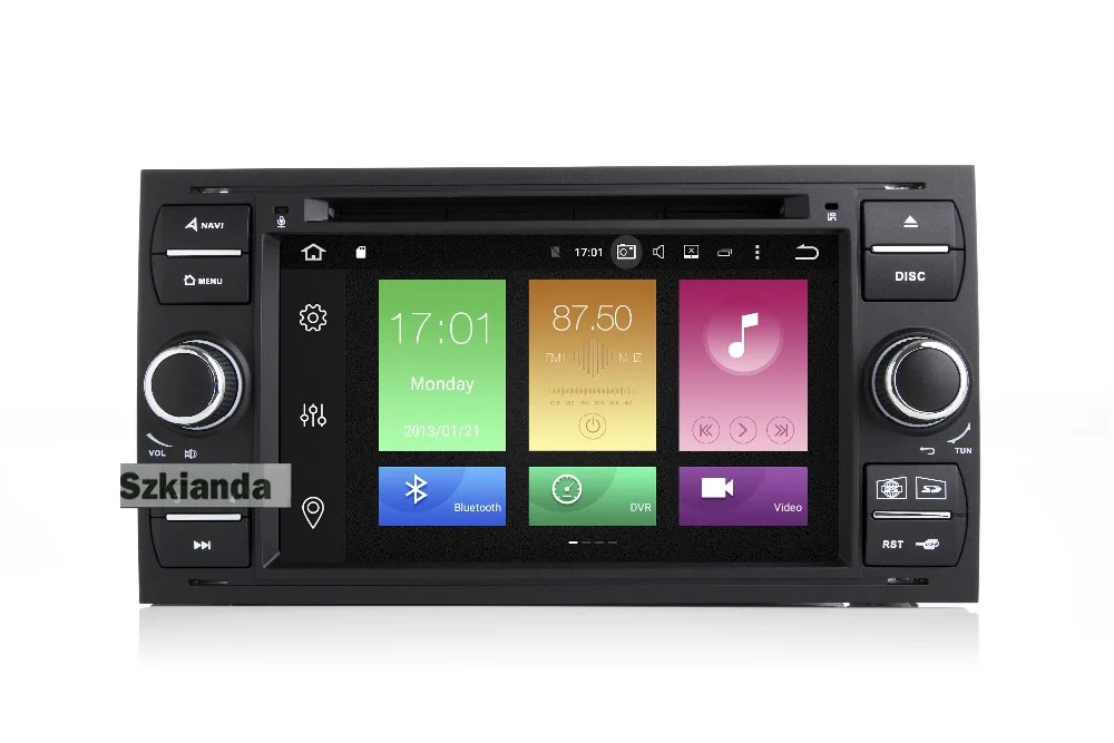 " черное пианино 2 din Android 8,0 автомобильный dvd-плеер для Ford Focus Kuga транзит Fusion GALAXY 4G Wifi 8 ядерный Bluetooth карта DVR