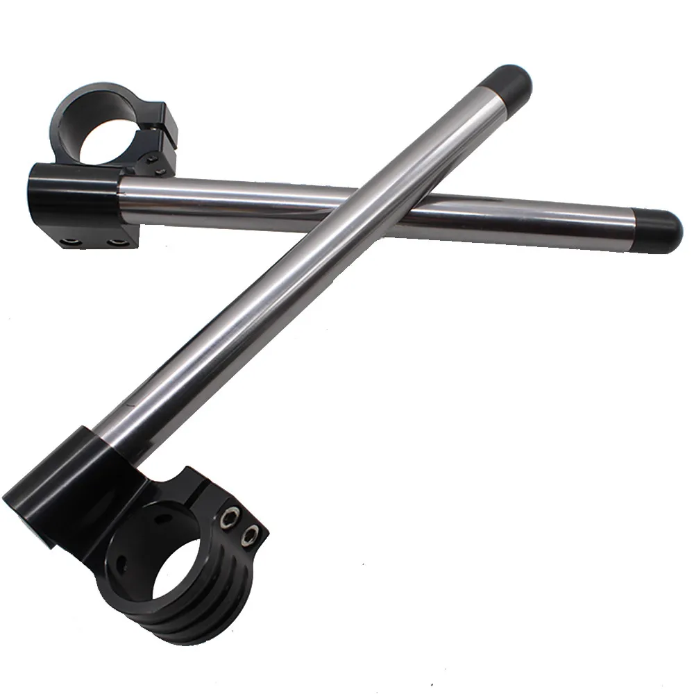 Серый 7/8 &quotмотоцикл Handbar Райзер Клип Ons Clipon Fork Рули Ручка Бар 31 33 35 36 37 41 43 45 46 48 50 51 52