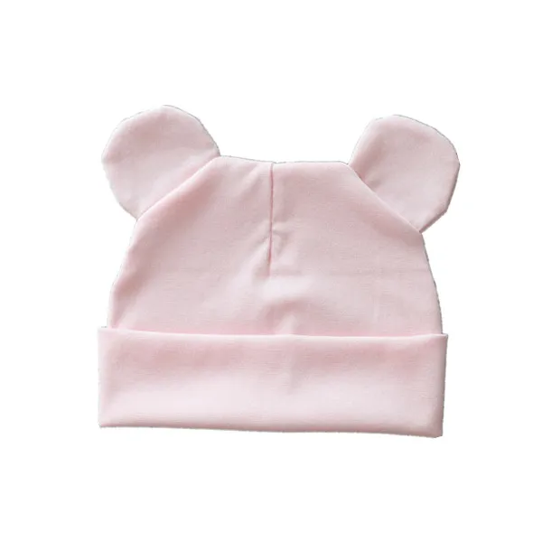 hat light pink Качественный хлопковый Детский набор из шапки и шарфа, детский шейный платок, детский шарф, воротник, шапка, комплект, реквизит для фотосессии - Цвет: hat light pink