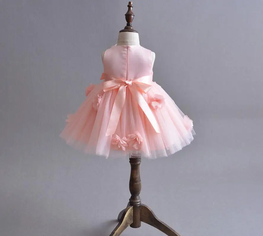 Комплект из 2 предметов милое платье-пачка с объемными цветами для маленьких