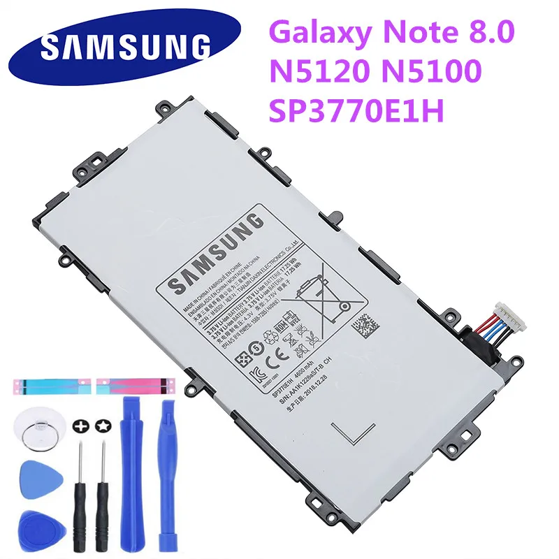 Original Replacement Samsung Battery For Galaxy Note 8.0 N5120 N5100 N5110 Genuine Tablet SP3770E1H 4600mAh | Мобильные телефоны и