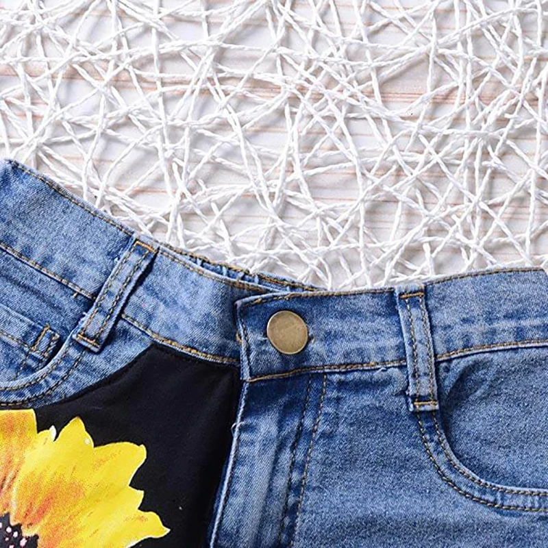 Летний комплект одежды для маленьких девочек жилет без рукавов + короткие