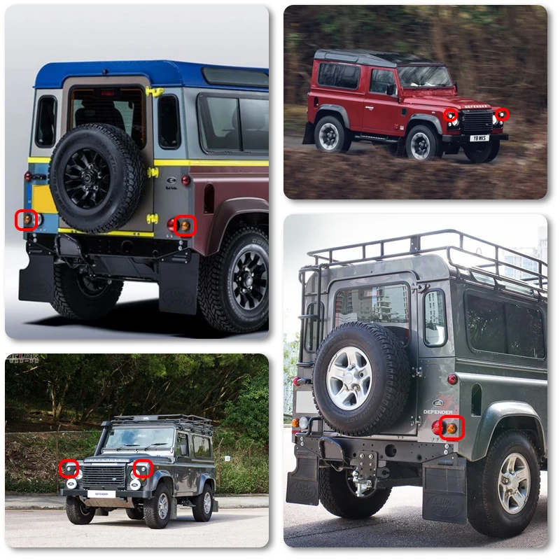 4x73 мм желтая F & R Дымчатая фотосессия для Land Rover Defender 90/110 1983 2016 серии 1 2 2A 3