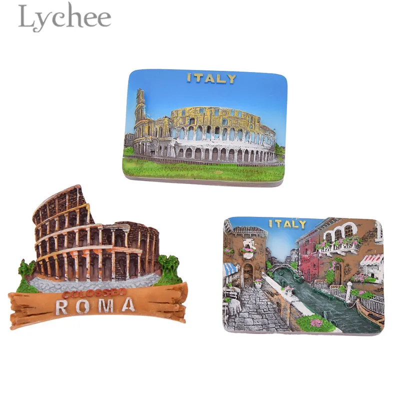 Полимерный магнит для холодильника Lychee Life Roma креативный 3D магнитный стикер