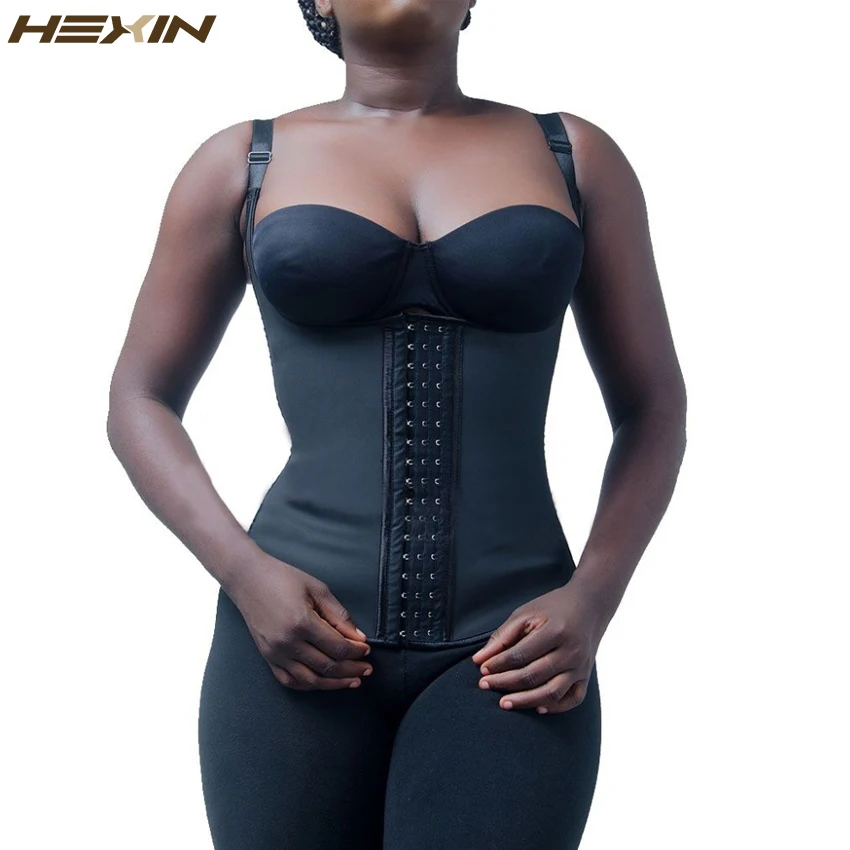 Hexin100% латексный корсет для талии Faja Girdle полный жилет корректор фигуры со