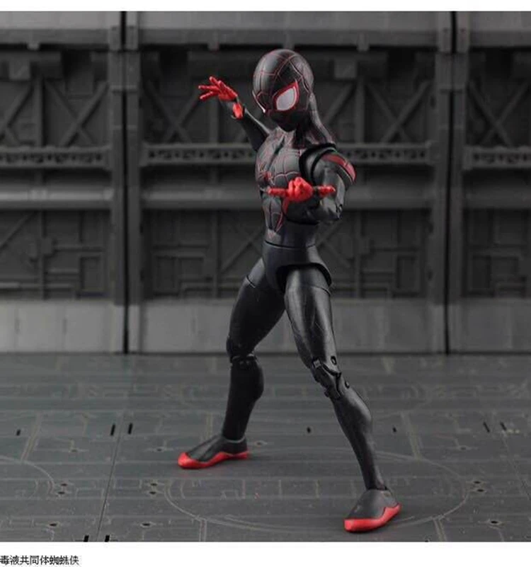 1 шт. фигурка героя Marvel Человека-паука в стихах-пауках Venom Miles Morales Spider-Gwen Stacy Noir Spider-Ham 18 см