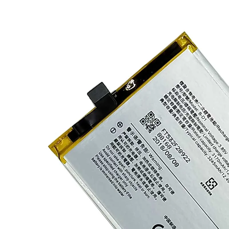 3170mAh B D1 для VIVO X20 батарея X20A запасная мобильного телефона|Аккумуляторы мобильных