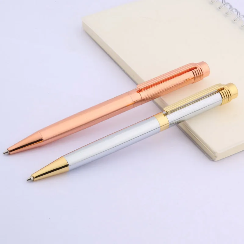 1pc office gift fashion popular metal classic Circles rose golden Ballpoint pen | Канцтовары для офиса и дома