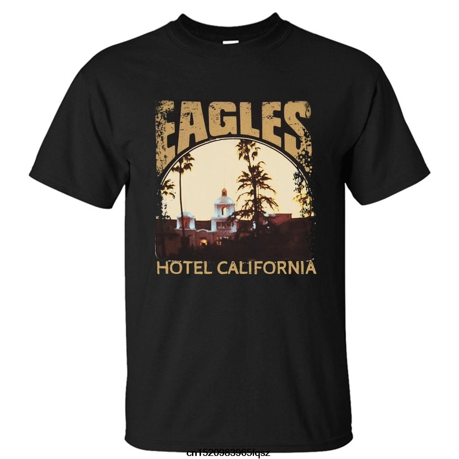 Возьмите 2018 новый 100% хлопковые футболки нормальный орлы Hotel California круглым