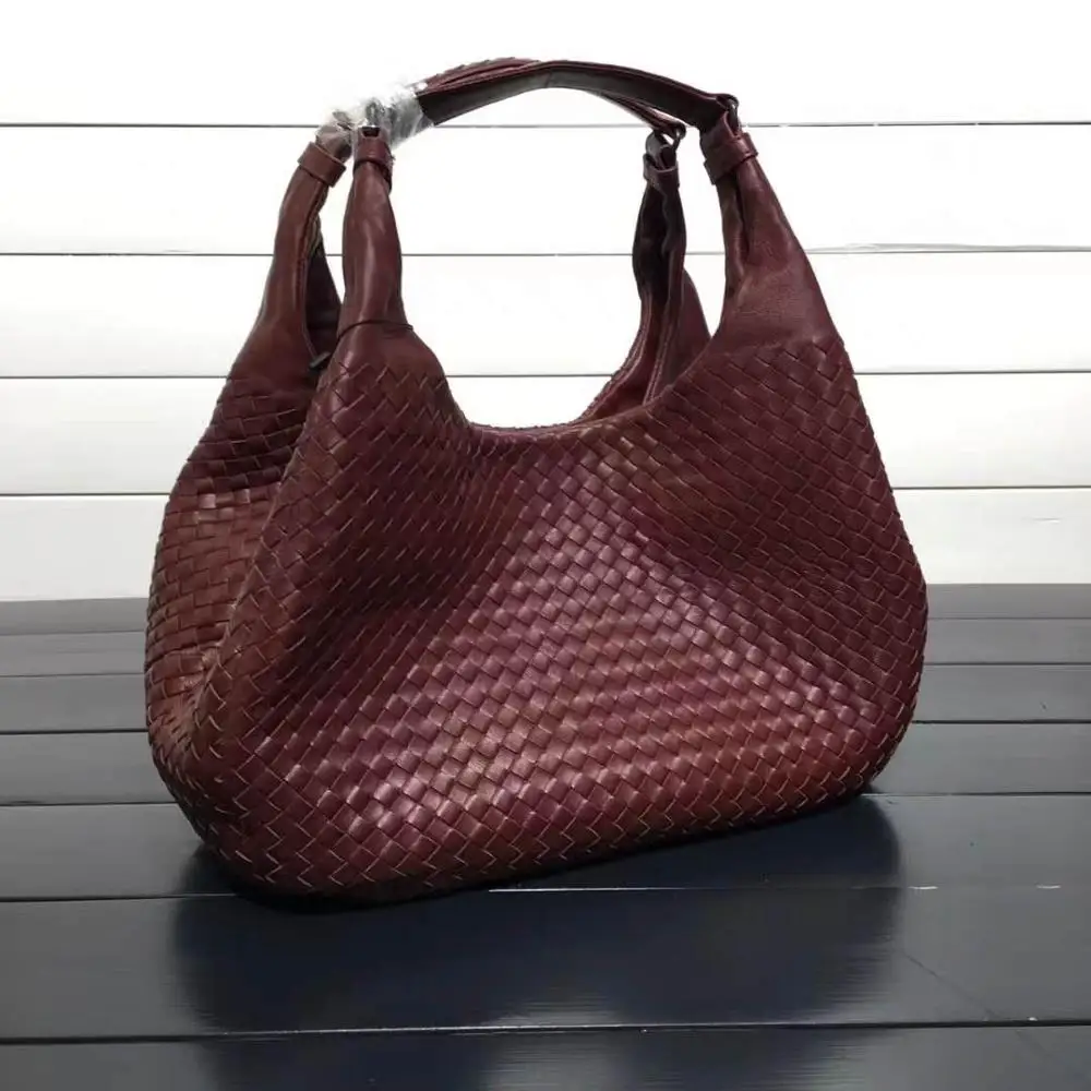Wine Red ISHARES, изысканные ручные плетеные сумки из овчины, женские брендовые модные элегантные женские сумки на плечо, женские повседневные сумки IS12578 - Цвет: Wine Red