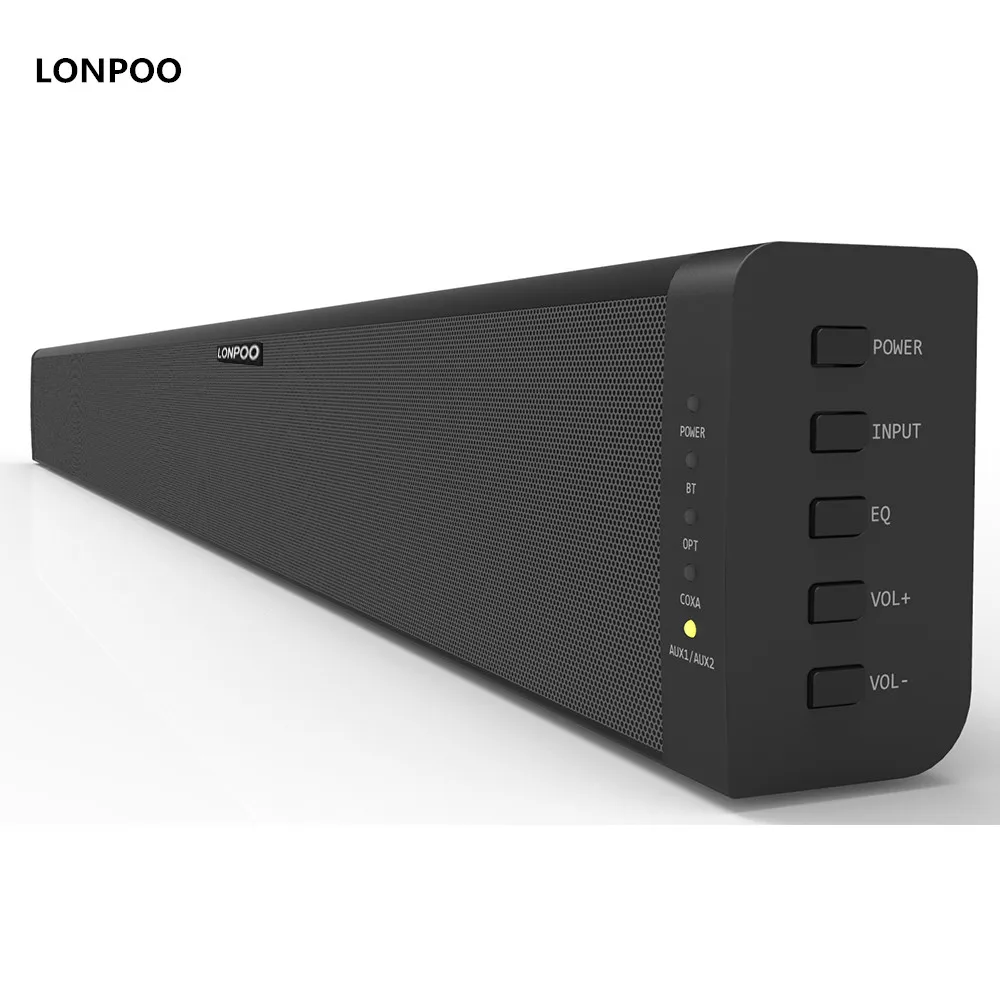 LONPOO домашний кинотеатр Саундбар Bluetooth динамик сабвуфер для ТВ 60 Вт беспроводной s