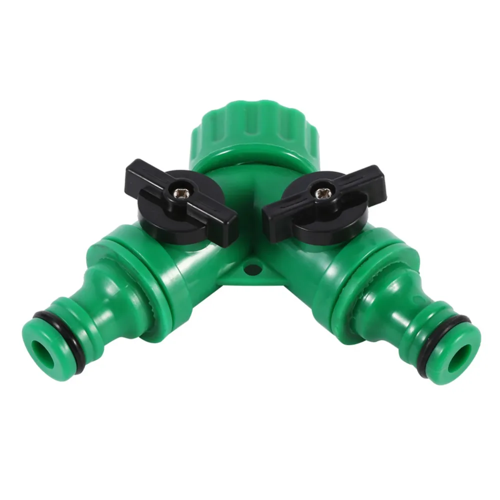 1PCS 2 Way Tap Garden Hoses Pipes Splitters ABS Plastic Hose Pipe Tool Connector Adapter tools |
