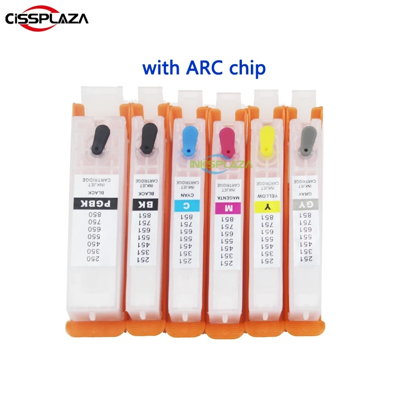 6 шт. картриджи для принтера canon MG6370 MG7170 MG7570 IP8770 MG6770 MG6670 pgi 750|ink cartridge|ink cartridge for