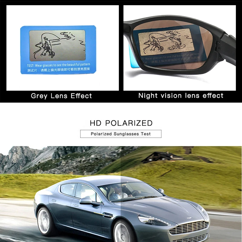 Поляризованные солнцезащитные очки дневного и ночного видения TAC мужские