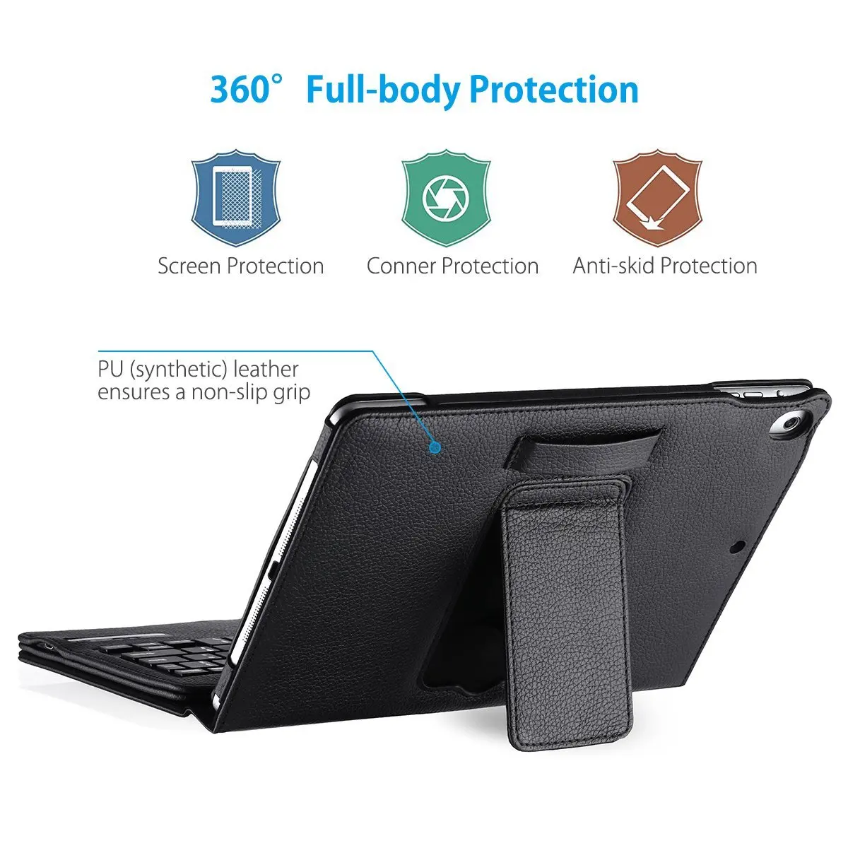 Чехол клавиатура для iPad Mini 4 3 2 1 из искусственной кожи Folio Smart Cover Apple чехол со
