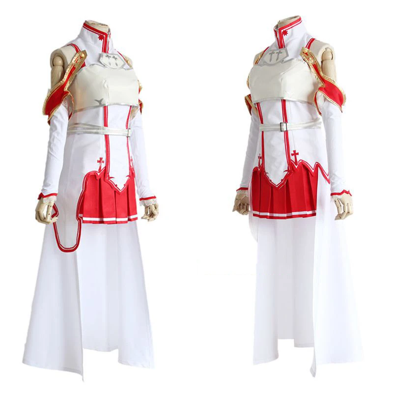 Костюм Asuna для косплея(костюмированных игр) меч искусство онлайн косплей SAO Asuna боевой костюм набор полный Хэллоуин женское нарядное платье униформа для взрослых женская одежда