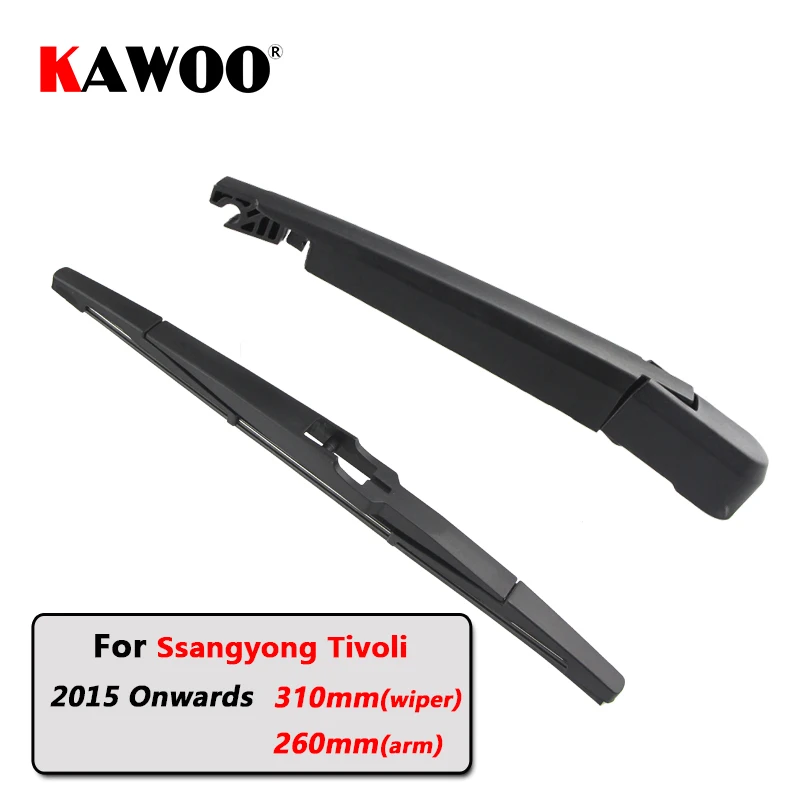 

KAWOO Car Rear Wiper Blades Back Window Wipers Arm For Ssangyong Tivoli Hatchback (2015 Onwards) 310mm Auto Windscreen Blade