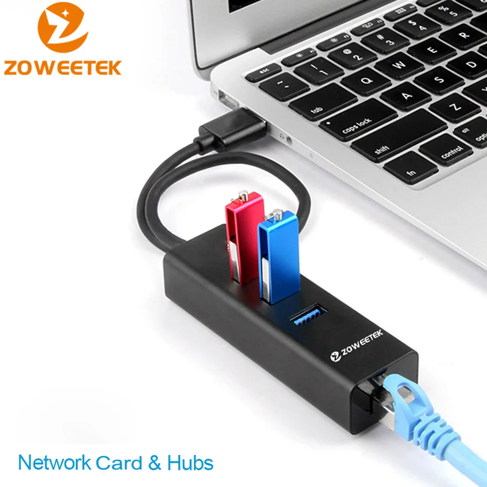 Zoweetek usb хаб 3 Порты и разъёмы USB 0 10/100/1000 Мбит/с на RJ45 Gigabit Ethernet Wi Fi адаптер Lan сетевая
