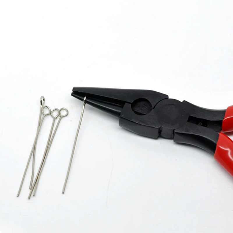 

2021 Hot Sale High Quality DIY Equipments Red Round Nose and Concave Pliers DIY Beading Jewelry Making Tools and Accessories