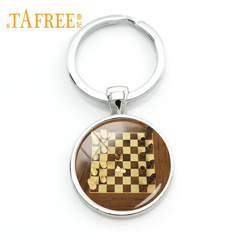 Шахматные брелоки TAFREE International шахматные шахматы стеклянный купол подвеска в