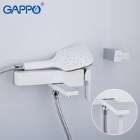 gappo shower system white wall mounted shower faucet mixer shower taps brass bathroom rainfall shower bathtub faucet mixers