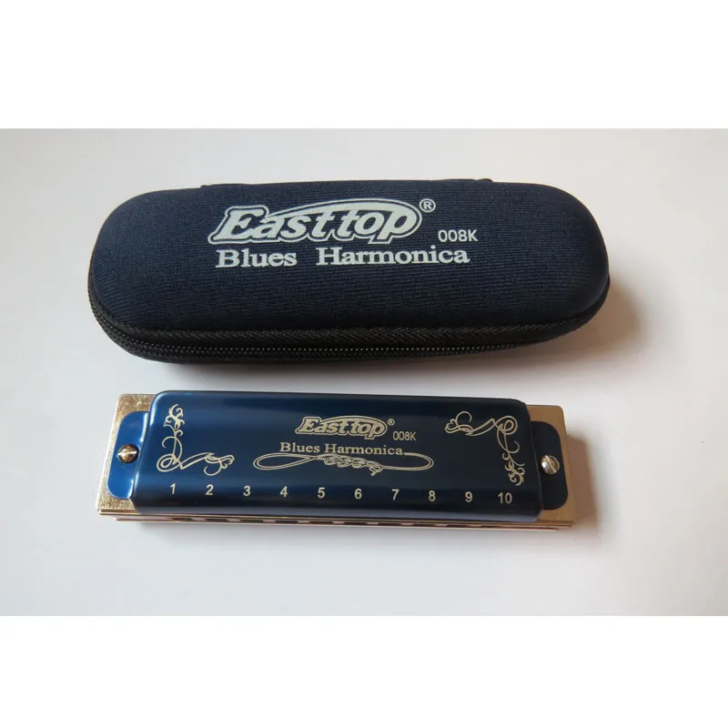 EASTTOP T008K ключ G Новый Голубой цвет губные гармоники латунь reedplates Фосфорная бронза