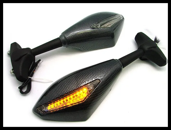 Карбоновые Светодиодные поворотники интегрированные зеркала для Suzuki Katana GSXR honda