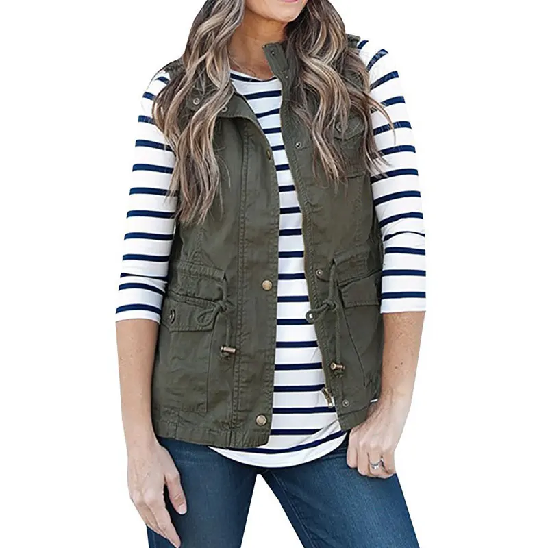 Куртки 2019 весенний жилет для женщин осенняя повседневная куртка-карго без