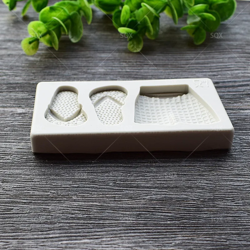 Тапочки шорты помадки формы для выпечки торта силиконовые инструменты украшения