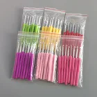 Спицы для вязания крючком, 8 размеров, из мягкого пластика, 2,5-6 мм