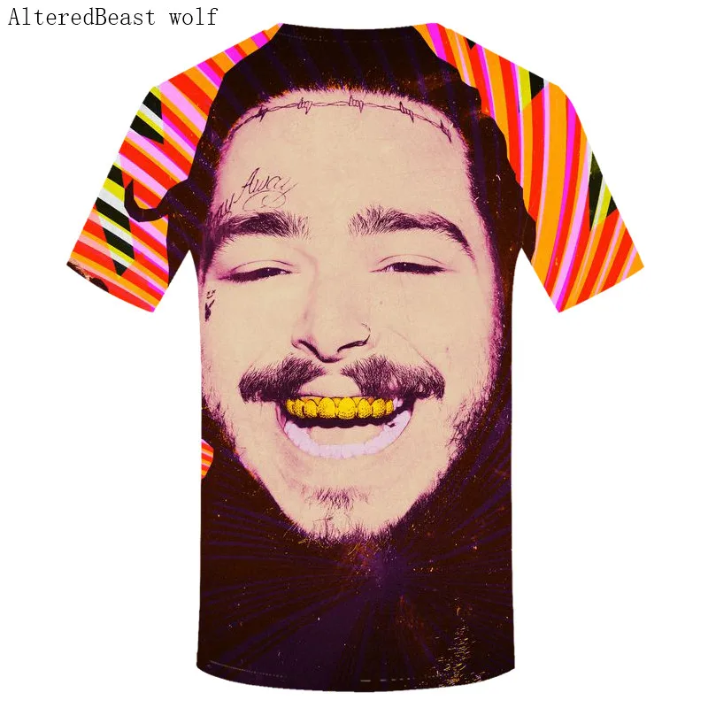 Новое поступление футболка в стиле хип-хоп Post Malone Stoney черная Homme 3D футболки крутая