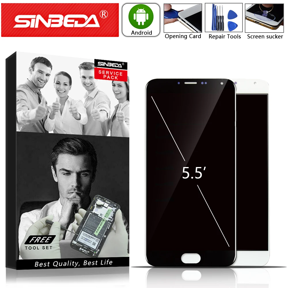 Экран 5 &quotSinbeda для MEIZU MX5 M575M M575U M575H сенсорный ЖК дисплей с рамкой сменный