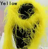 yellow Новое поступление! 2 м/лот костюмы боа из страусиных перьев/отделка для вечерние/костюм/шаль/Ремесло 26 цветов - Цвет: yellow