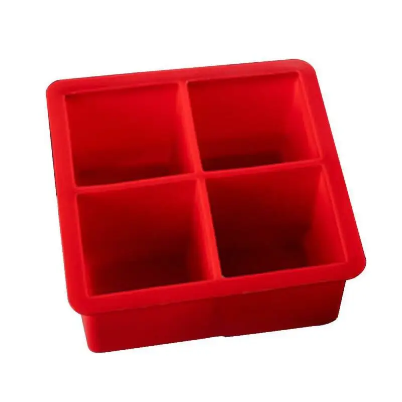 Гигантский Большой размер большой силиконовый кухонный DIY кубик льда квадратный лоток плесень
