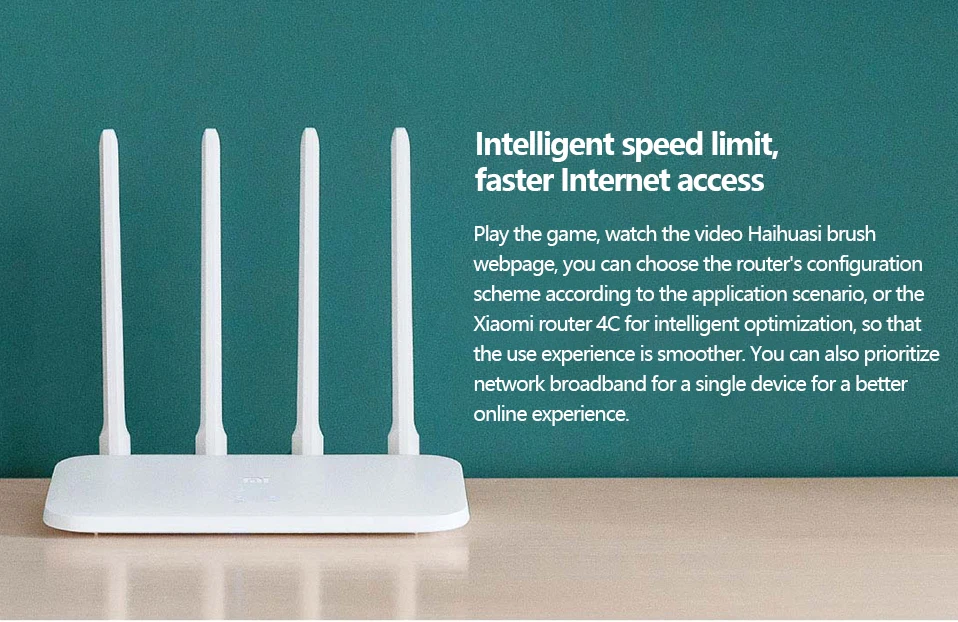 Xiaomi Mi wifi 4C интеллектуальное приложение управление 64 ram 802,11 b/g/n 2,4G 300 Мбит/с 4 антенны