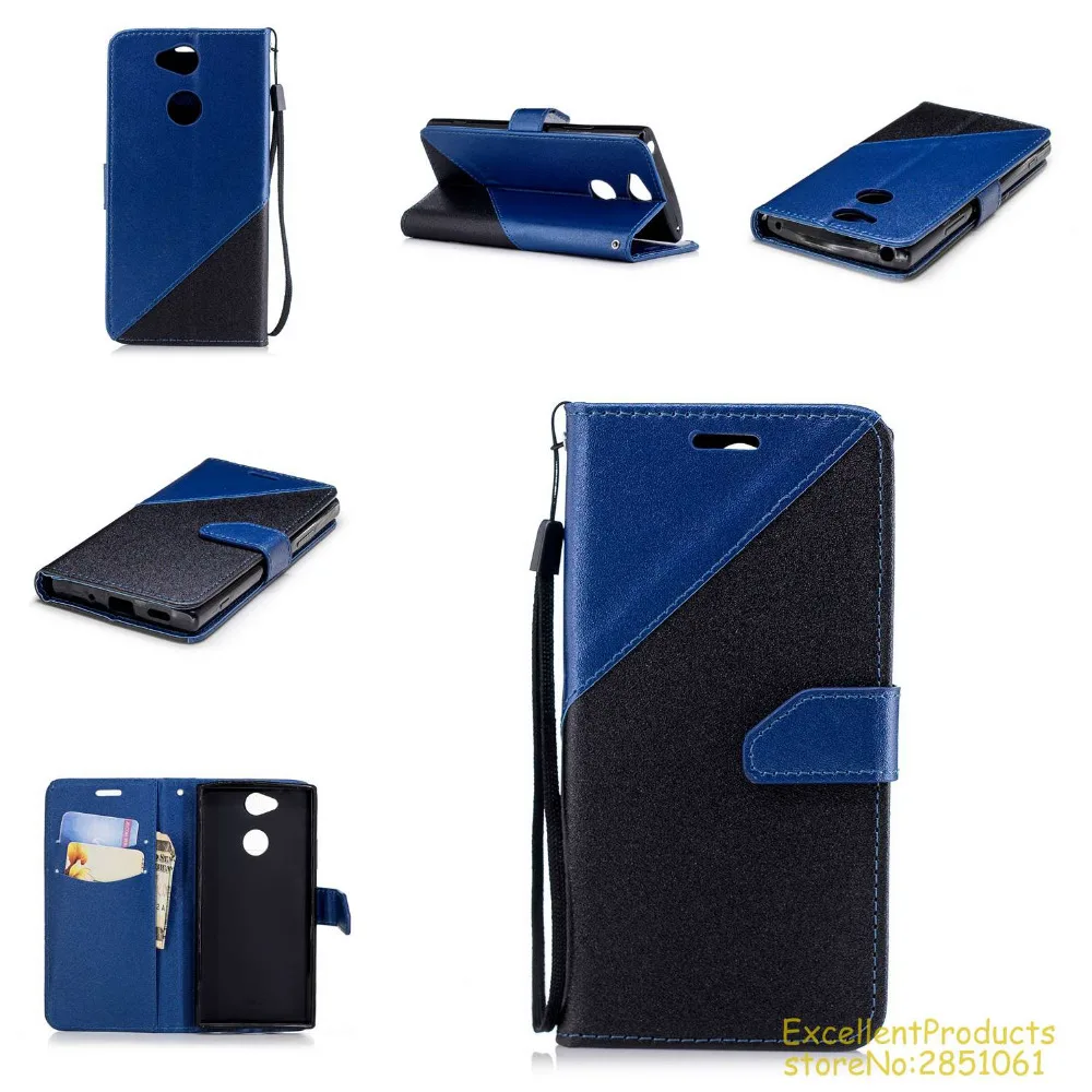 Для Coque sony Xperia XA2 Роскошные магнитных флип бумажник PU кожаный чехол для Дело Капа
