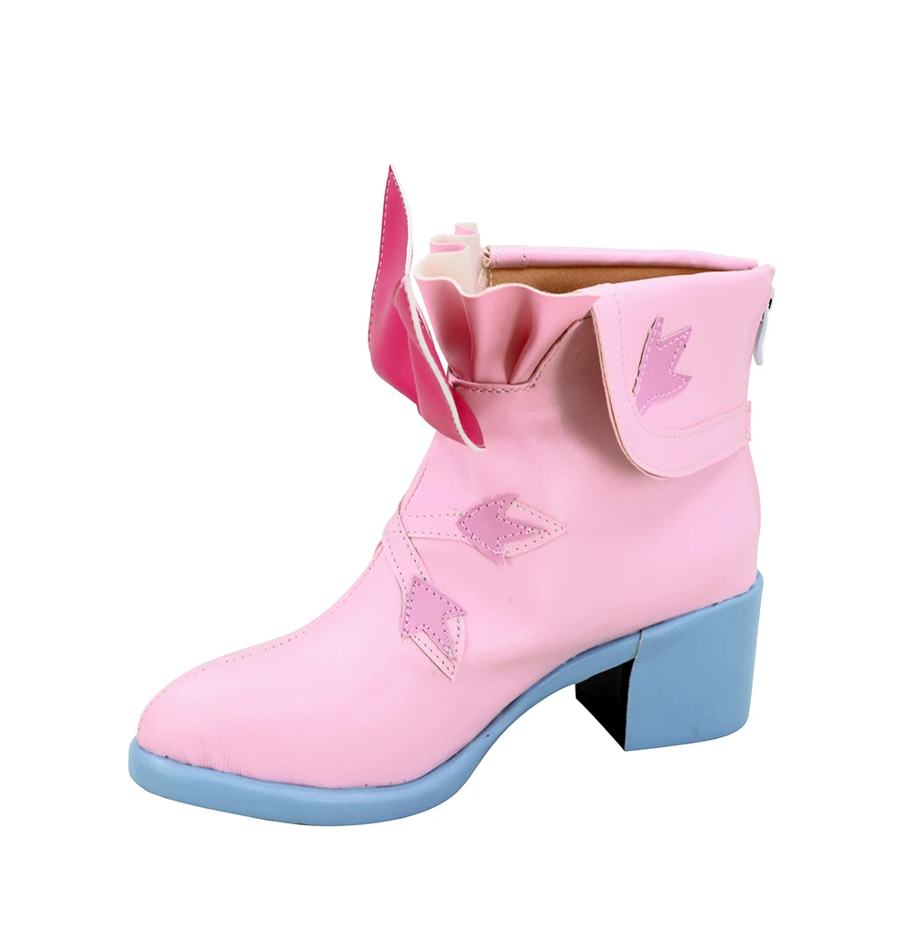 Laby Shoes Cosplay ELSWORD 2nd Path Pink Boots High Heel Custom Made Any Size | Тематическая одежда и униформа
