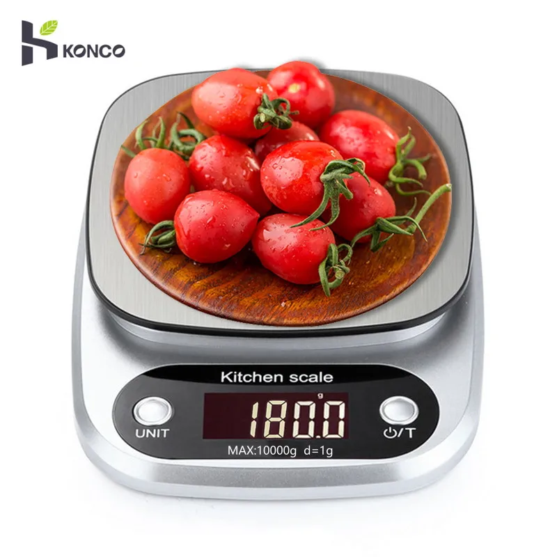 Кухонные весы KONCO портативные цифровые мини для еды 10 кг/1 г Карманные электронные